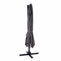 Ensemble parasol déporté rectangulaire 240g/m² 360° (2 x 3m) + Dalle à lester sur roues 110L