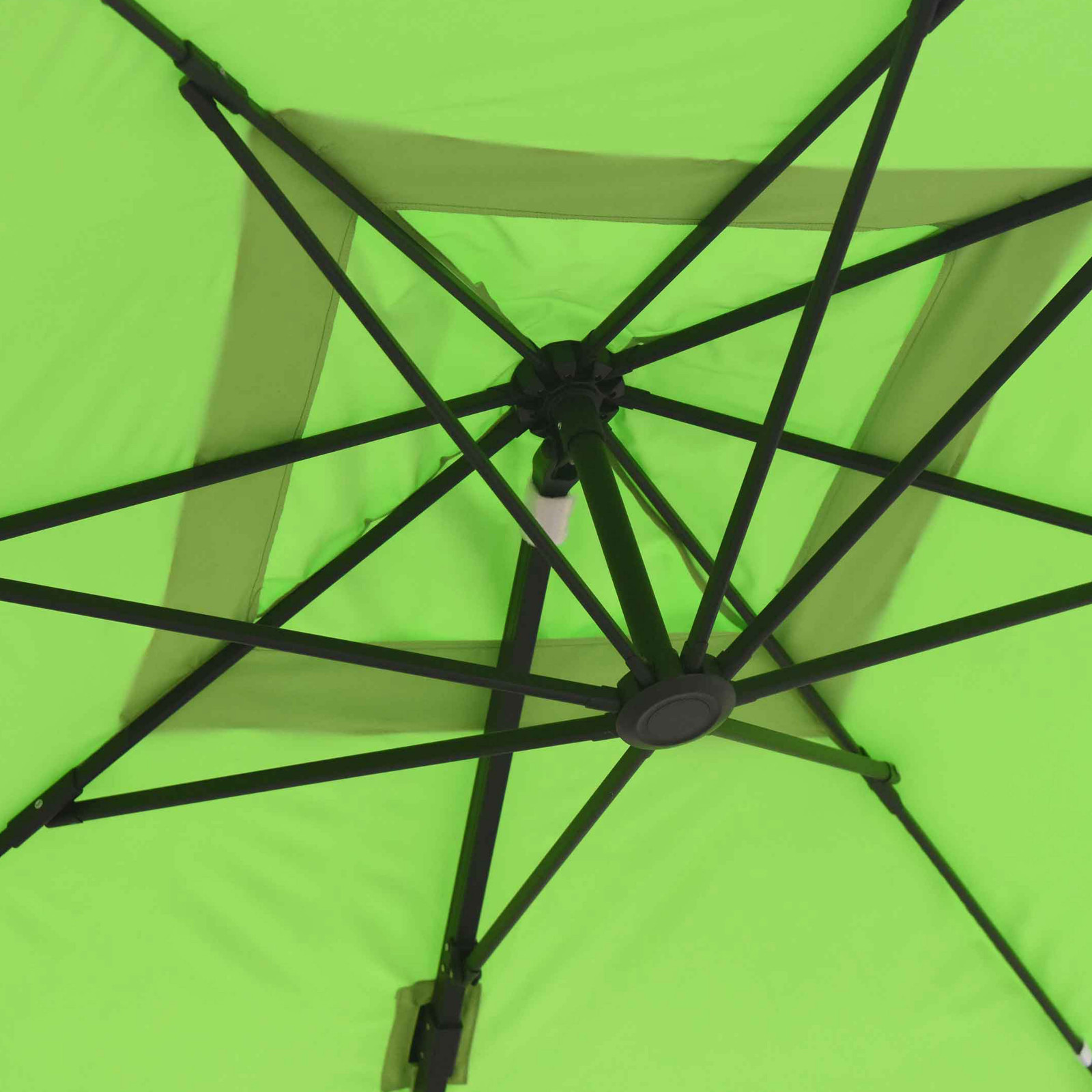 Ensemble parasol déporté carré 250g/m² (3 x 3m) rotatif 360° + 4 dalles lestées