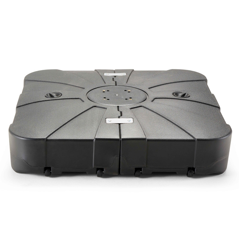 Ensemble parasol déporté carré 250g/m² (3 x 3M) rotatif 360° + Dalle à lester sur roues 110 L