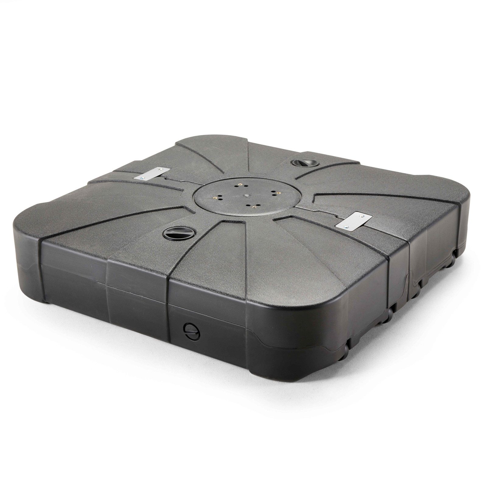 Ensemble parasol déporté (3 x 3m) 250g/m² + dalle à lester sur roues 110L