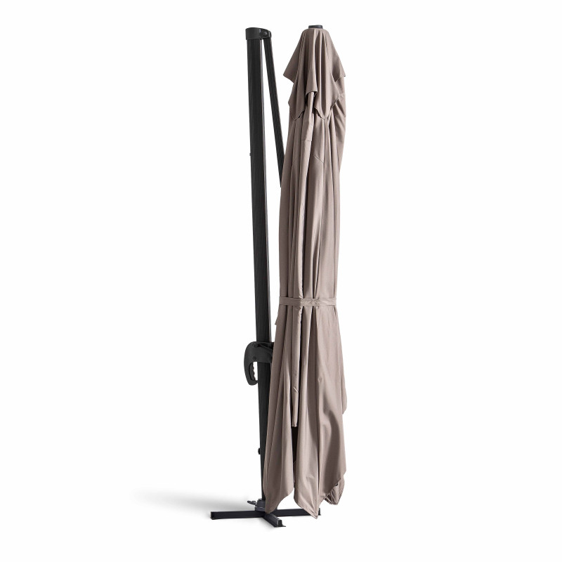 Ensemble parasol déporté (4 x 3m) 240g/m² + 4 dalles à lester remplissables