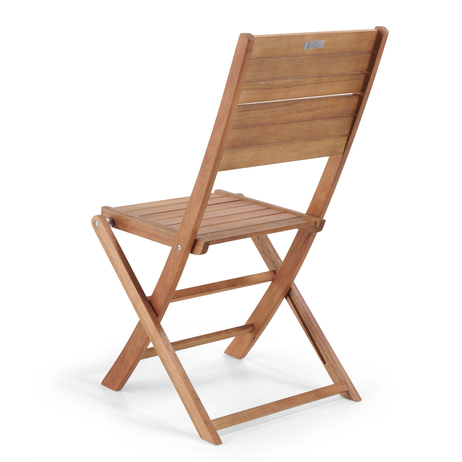 Lot de 2 chaises pliantes en bois d'eucalyptus Lot de 2 chaises pliantes en bois d'eucalyptus