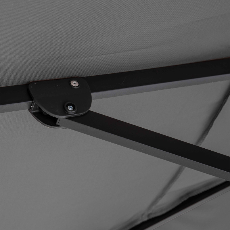 Parasol déporté aluminium (3x3m) - 250g/m²