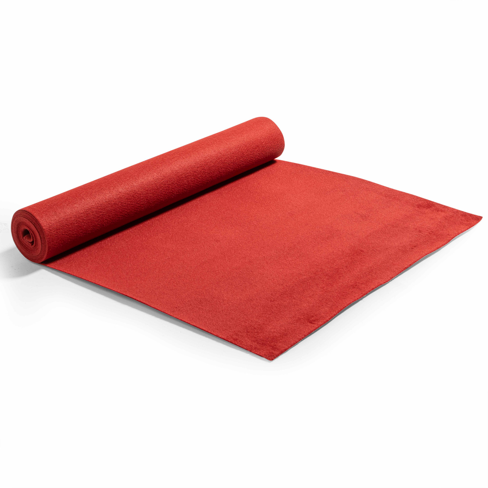 Rouleau de moquette rouge de 2 x 5m en polyester 250g/m²