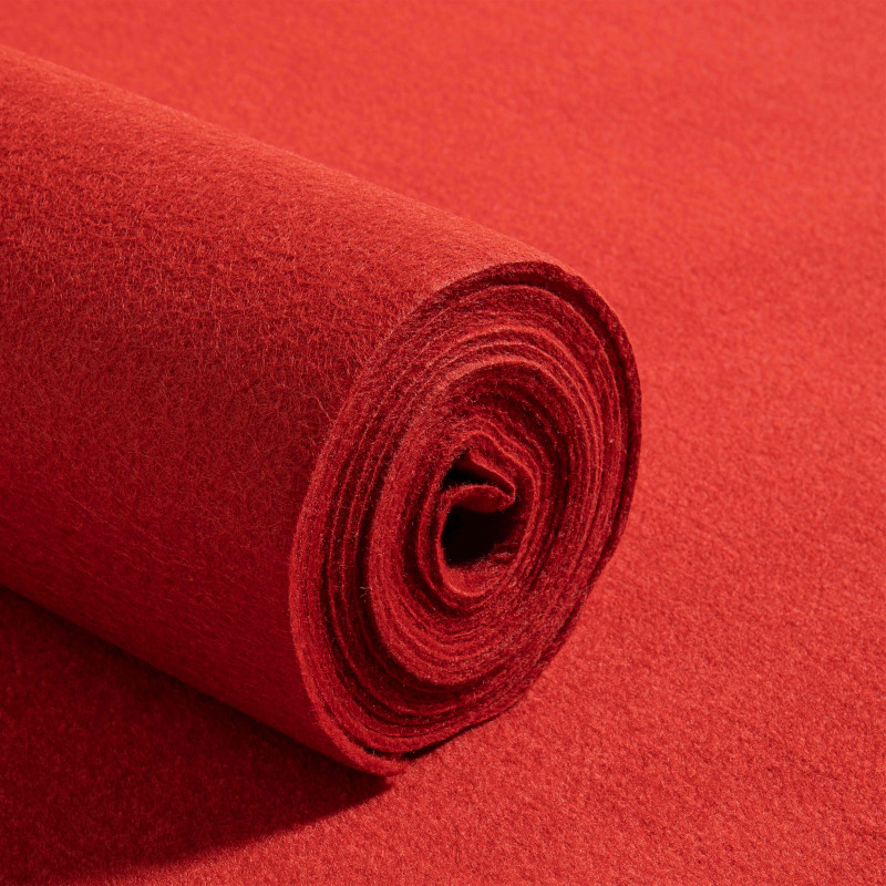 Rouleau de moquette 1x5 m 250 g/m2 - Rouge
