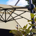 Parasol déporté rectangulaire rotatif 360° (4x3m) - 240g/m²
