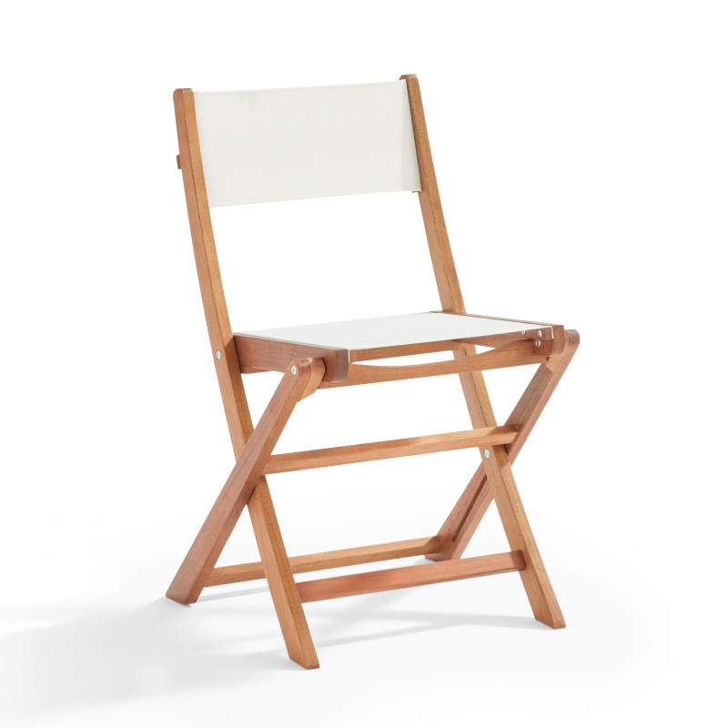 Ensemble table carrée pliante (70 x 70 cm) + 2 chaises pliantes