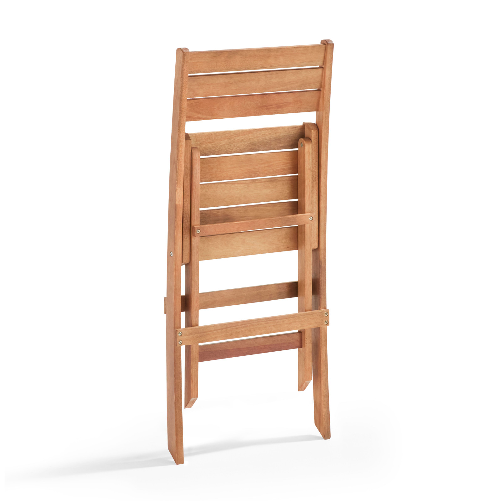 Ensemble table et chaise de jardin pliante en bois d'eucalyptus