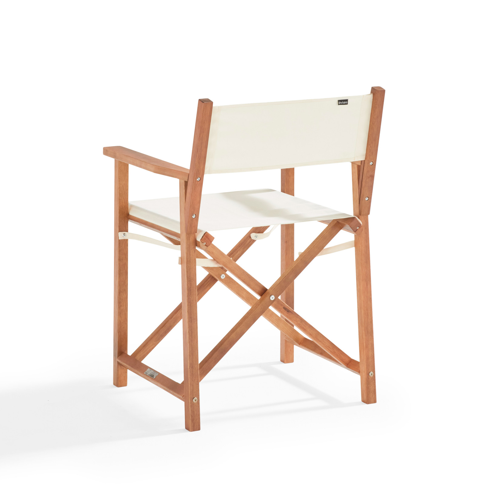 Table carrée (70 x 70 cm) en bois + 2 chaises pliantes