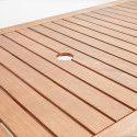 Table rectangulaire pliante (140 x 70 x 76 cm) en bois d'eucalyptus