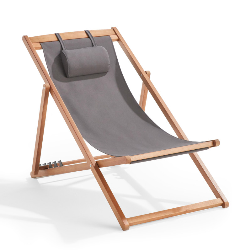 Lot de 2 chiliennes en eucalyptus inclinables (2/7)