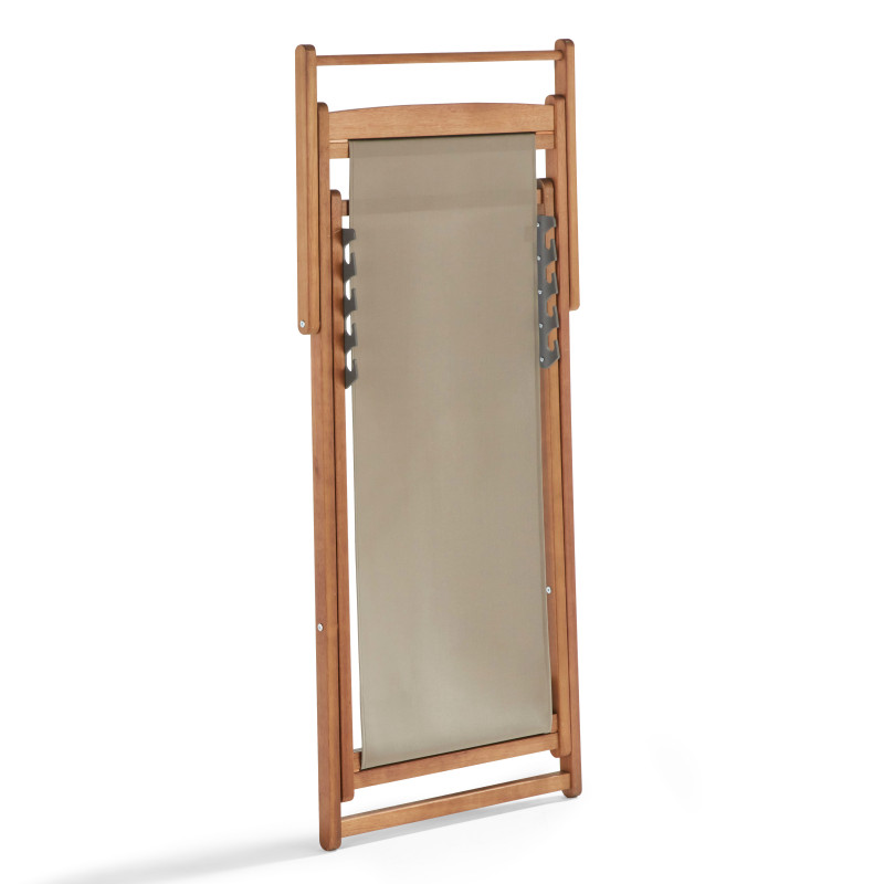 Lot de 2 chiliennes en eucalyptus inclinables (4/7)