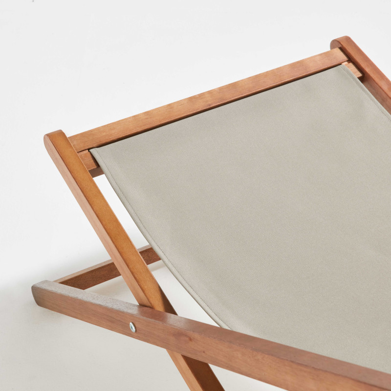 Lot de 2 chiliennes en eucalyptus inclinables (5/7)