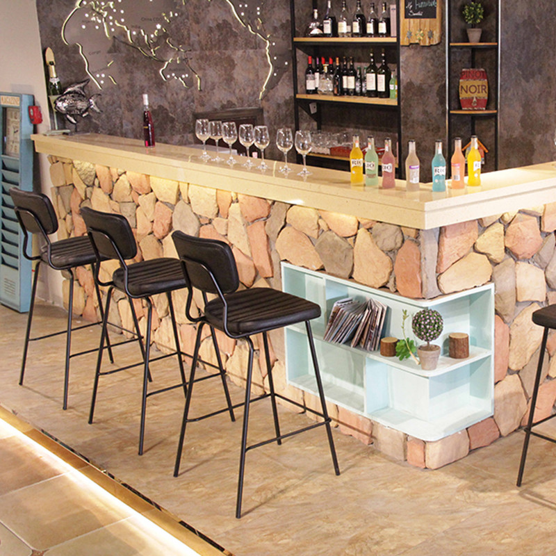 Lot de 2 chaises hautes en cuir synthétique (6/7)