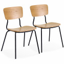 Lot de 2 chaises en bois vintage