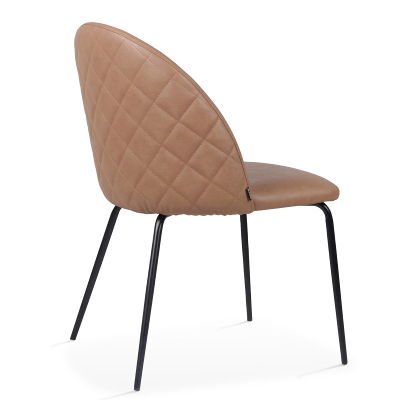 Lot de 2 chaises en cuir synthétique