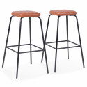 Lot de 2 tabourets hauts en cuir synthétique