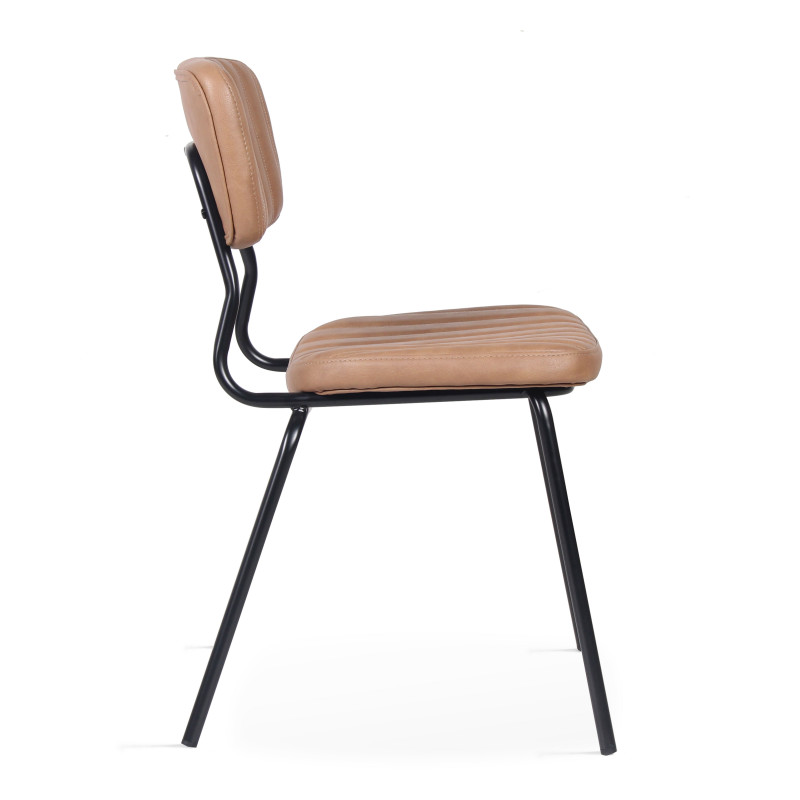 Lot de 2 chaises en cuir synthétique