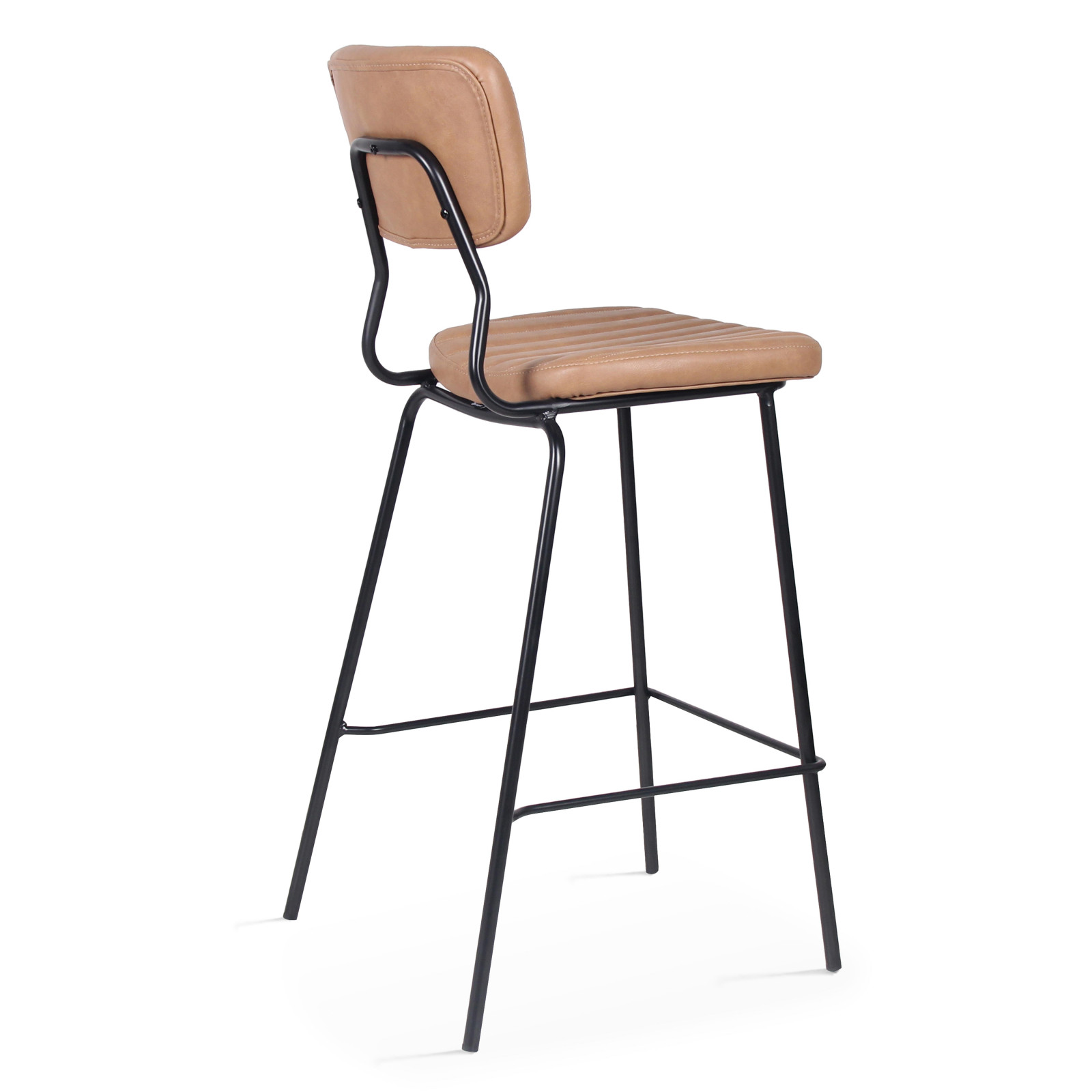 Lot de 2 chaises hautes en cuir synthétique Lot de 2 chaises hautes en cuir synthétique