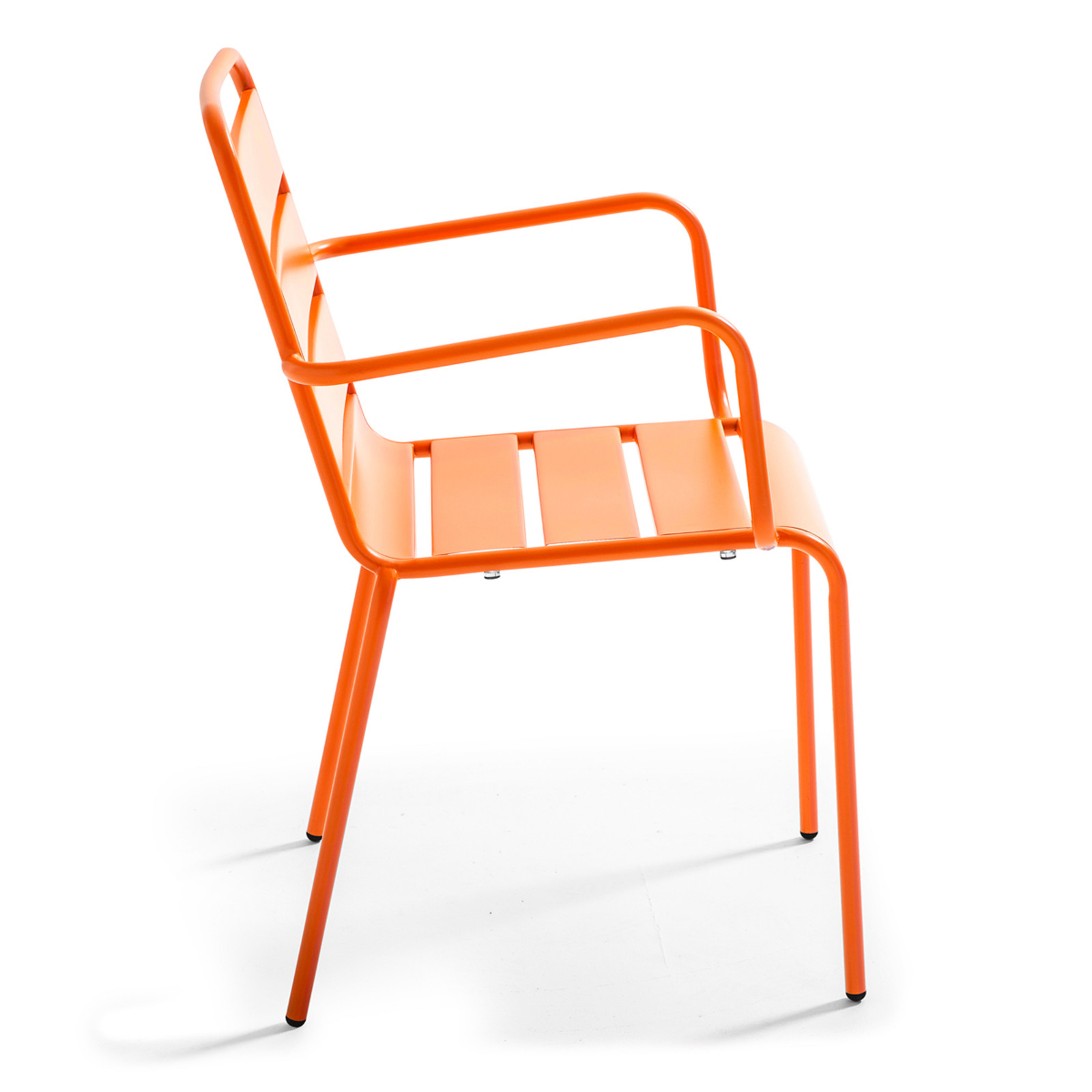 Ensemble table carrée avec plateau inclinable (70x70 cm) + 4 fauteuils en métal