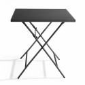 Table carrée pliante en métal (70x70 cm) - 4 places