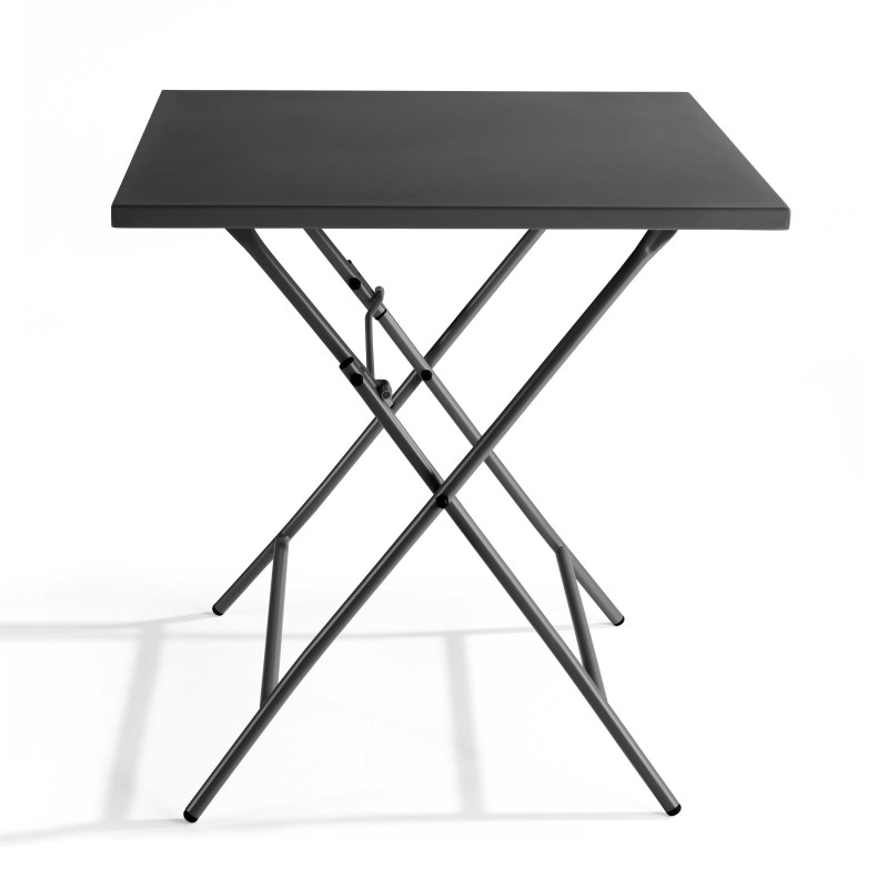 Table carrée pliante en métal (70x70 cm) - 4 places