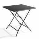 Table carrée pliante en métal (70x70 cm) - 4 places