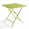 Table carrée pliante en métal (70x70 cm) - 4 places