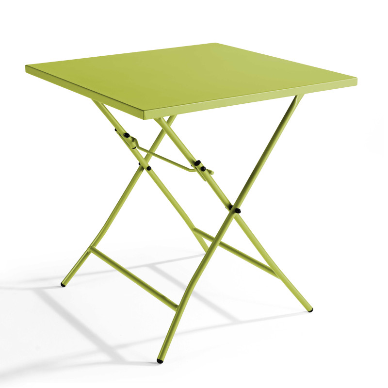 Table carrée pliante en métal (70x70 cm) - 4 places
