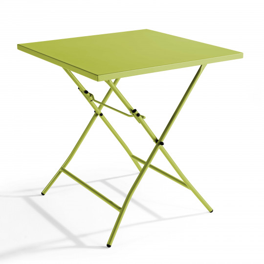 Table carrée pliante en métal (70x70 cm) - 4 places
