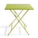 Table carrée pliante en métal (70x70 cm) - 4 places