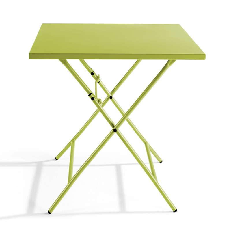 Table carrée pliante en métal (70x70 cm) - 4 places