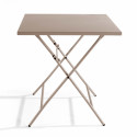Table carrée pliante en métal (70x70 cm) - 4 places