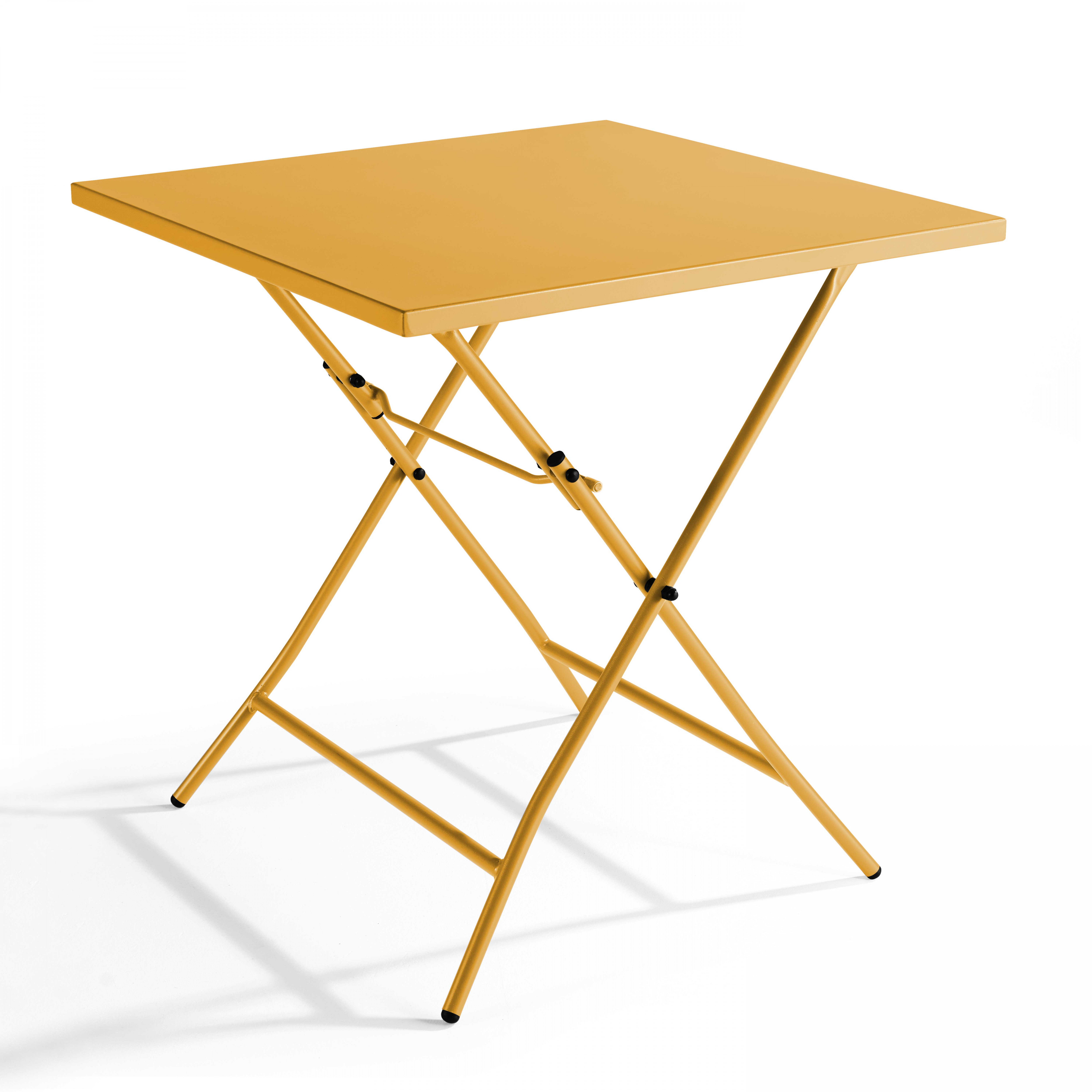 Table de restaurant carrée pliante en métal 4 personnes 70x70 cm