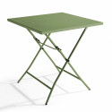 Table carrée pliante en métal (70x70 cm) - 4 places