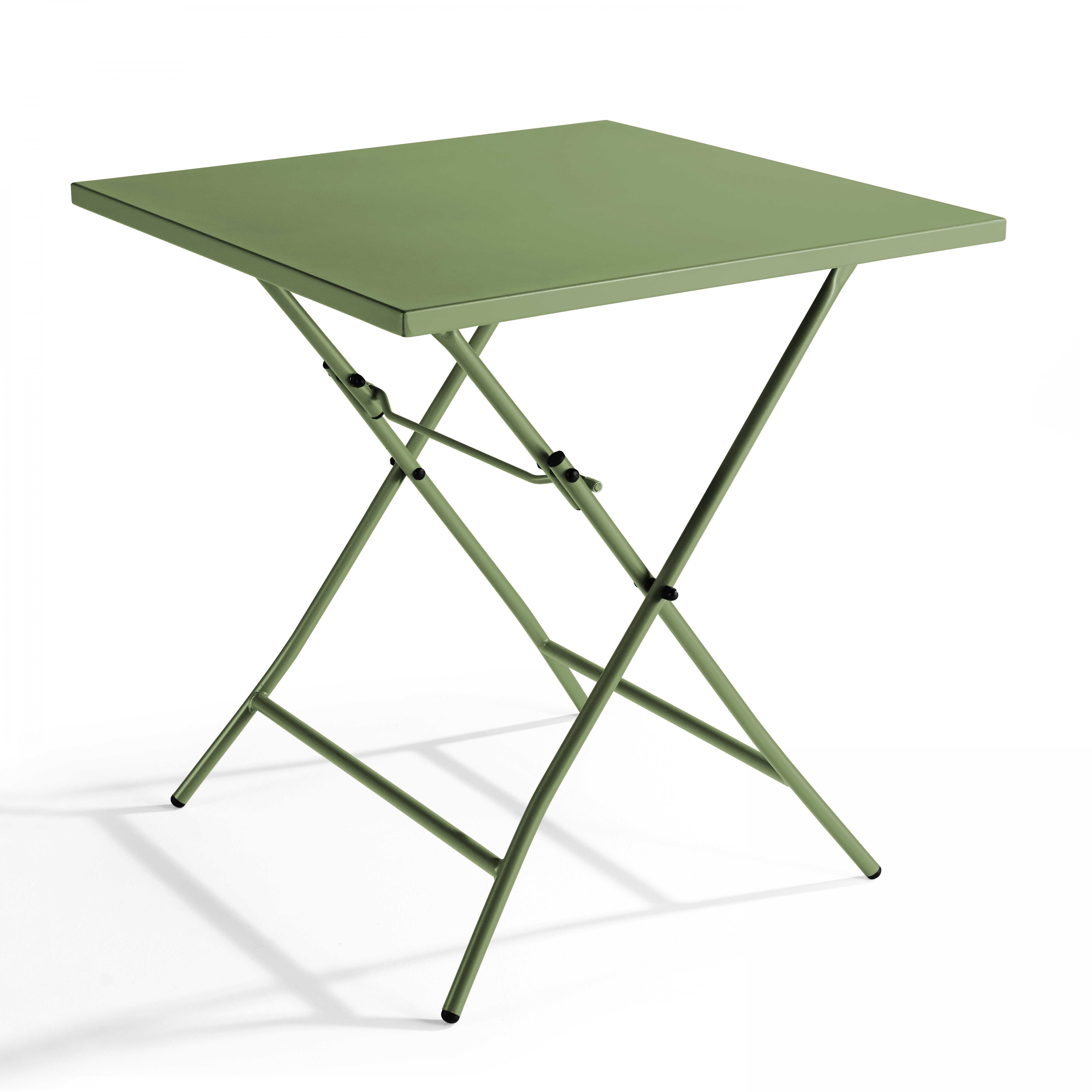 Table de restaurant carrée pliante en métal 4 personnes 70x70 cm