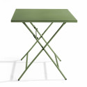 Table carrée pliante en métal (70x70 cm) - 4 places