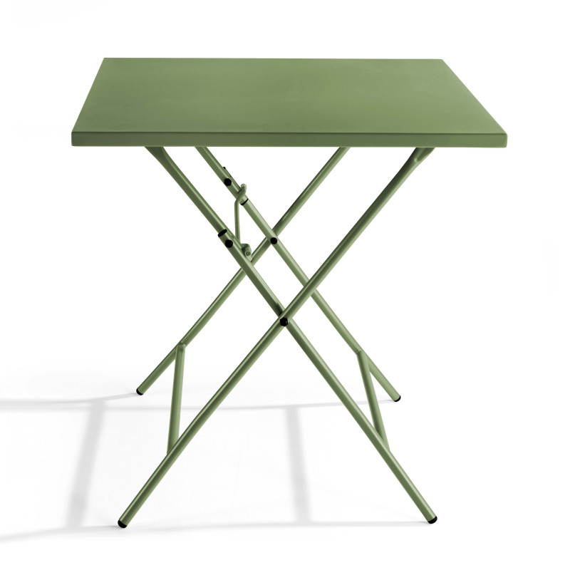 Table carrée pliante en métal (70x70 cm) - 4 places