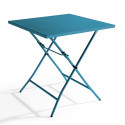 Table carrée pliante en métal (70x70 cm) - 4 places