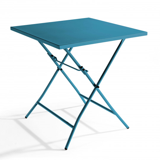 Table carrée pliante en métal (70x70 cm) - 4 places