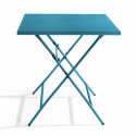 Table carrée pliante en métal (70x70 cm) - 4 places