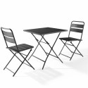 Table carrée pliante en métal (70x70 cm) - 4 places