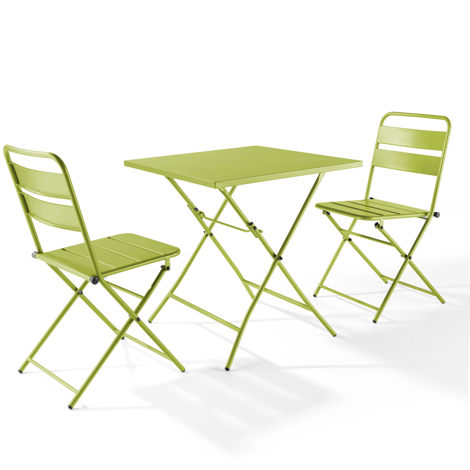 Table carrée pliante en métal (70x70 cm) - 4 places