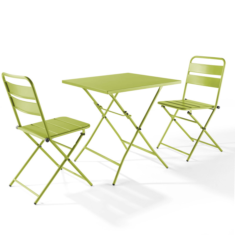 Table carrée pliante en métal (70x70 cm) - 4 places (3/4)
