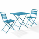 Table carrée pliante en métal (70x70 cm) - 4 places