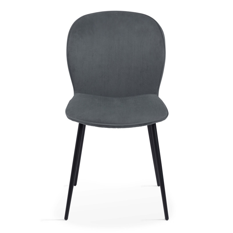 Lot de 2 chaises en velours côtelé