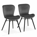 Lot de 2 chaises en velours