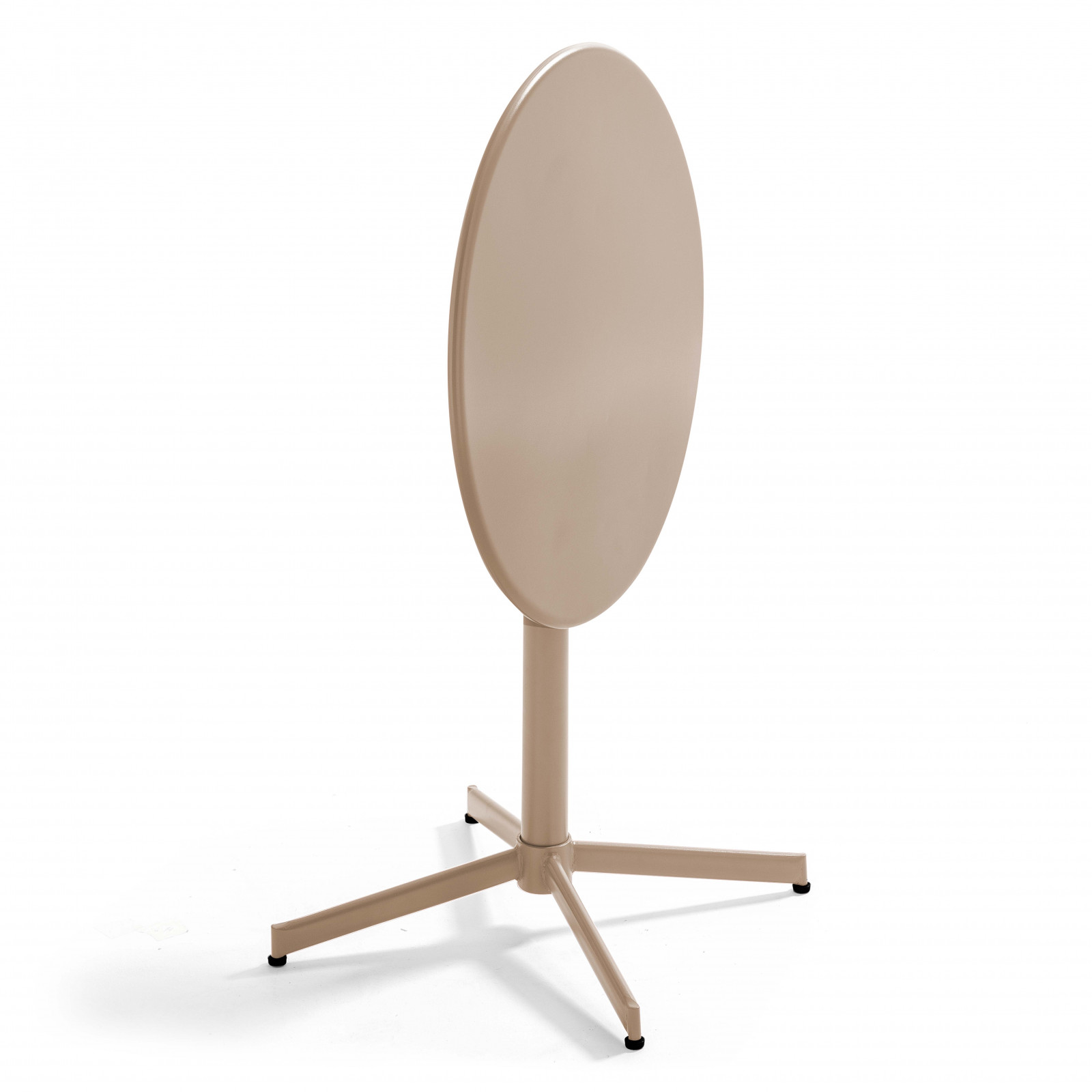 Ensemble table ronde avec plateau inclinable (⌀70cm) + 4 fauteuils en métal