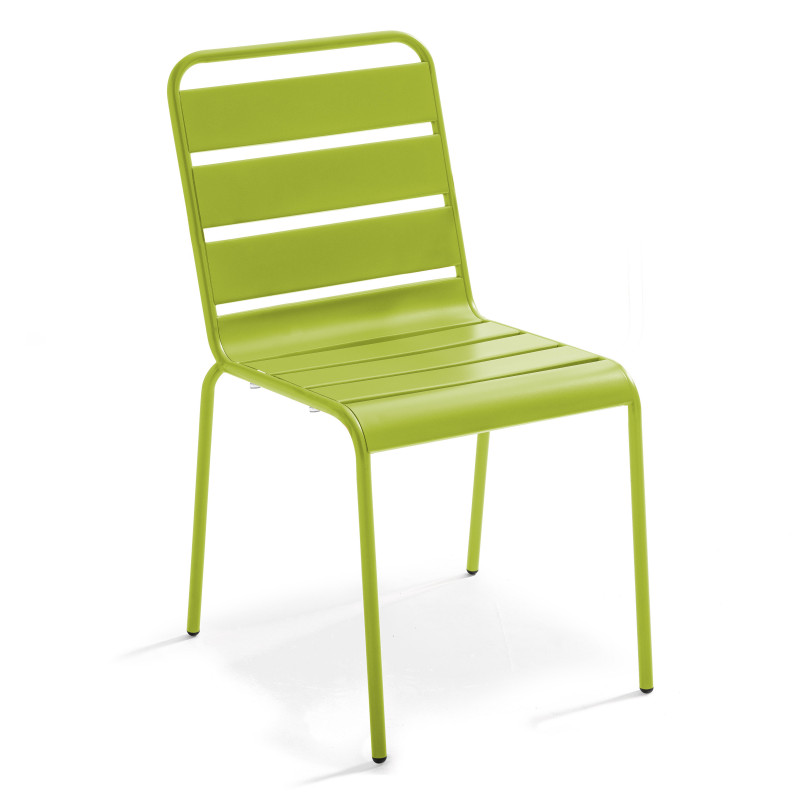 Ensemble table rectangulaire 180 cm + 8 chaises en métal