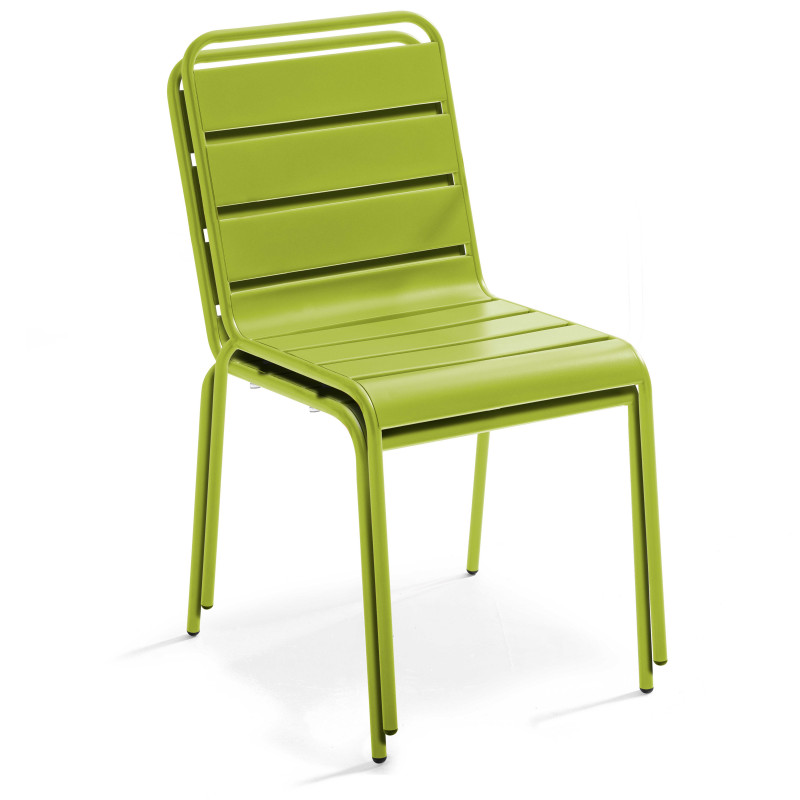 Ensemble table rectangulaire 180 cm + 8 chaises en métal